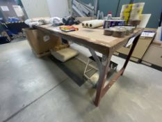 Steel Framed Workshop Bench, approx. 900mm x 3m long (excluding contents)Please read the following