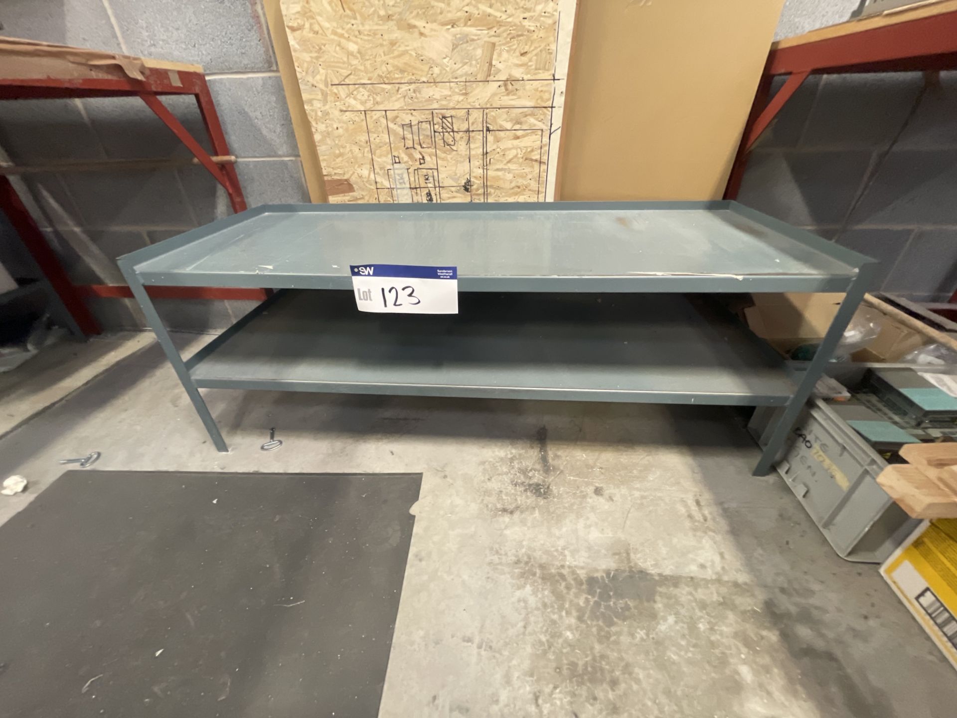Two Tier Steel Table, approx. 1.45m x 550mmPlease read the following important notes:- ***Overseas