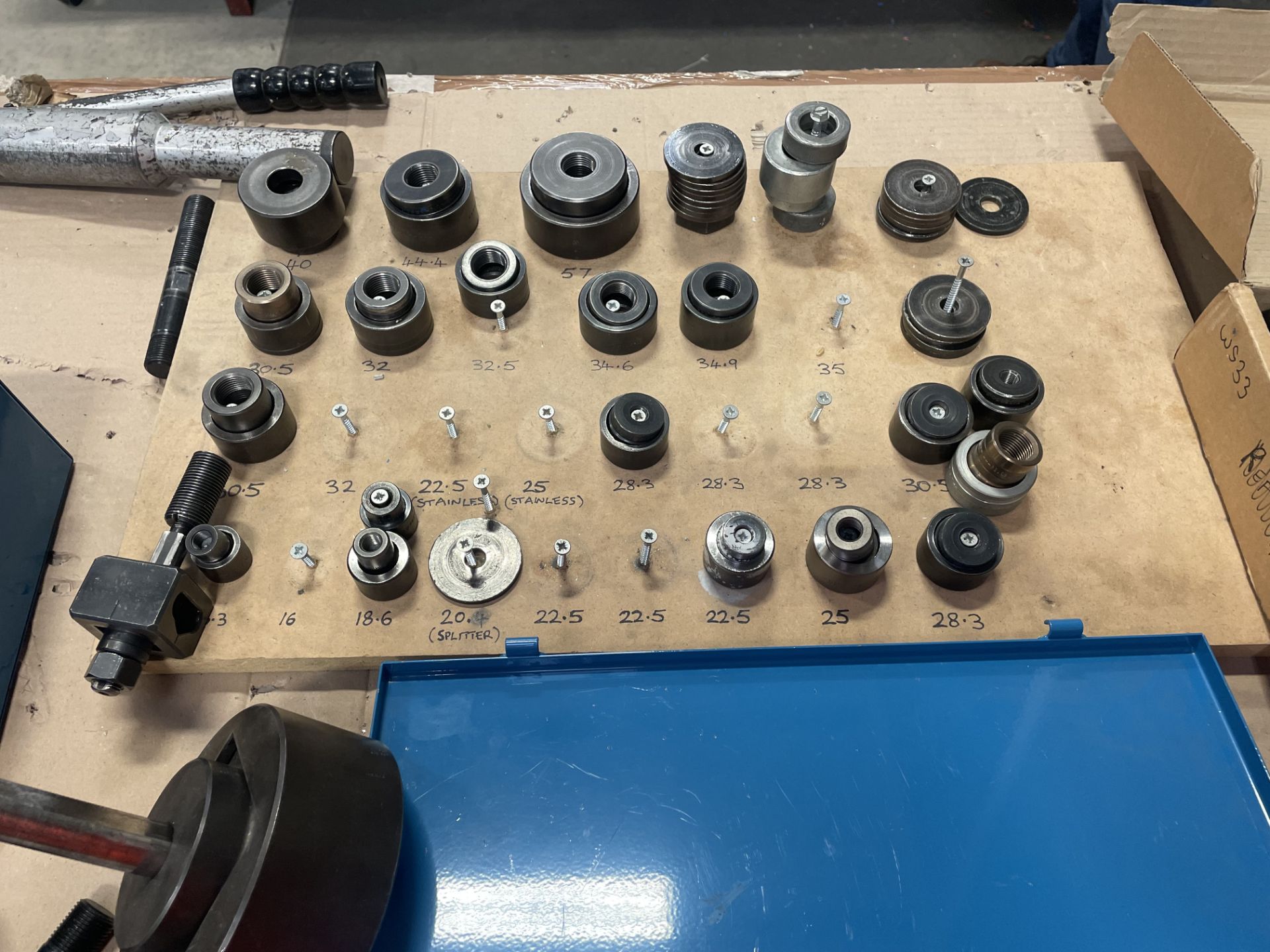 Rivet Inserters & Hole Punching Systems, with tooling as set out on benchPlease read the following - Image 2 of 5