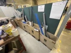 Assorted Plastic Control Cabinet Dividers, as set out in cardboard boxesPlease read the following