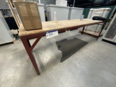 Steel Framed Bench, approx. 3m x 950mm (excluding contents)Please read the following important