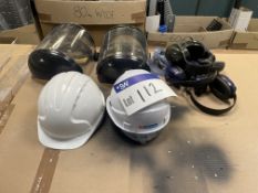 Assorted PPE, including hard hats, ear protectors and masksPlease read the following important