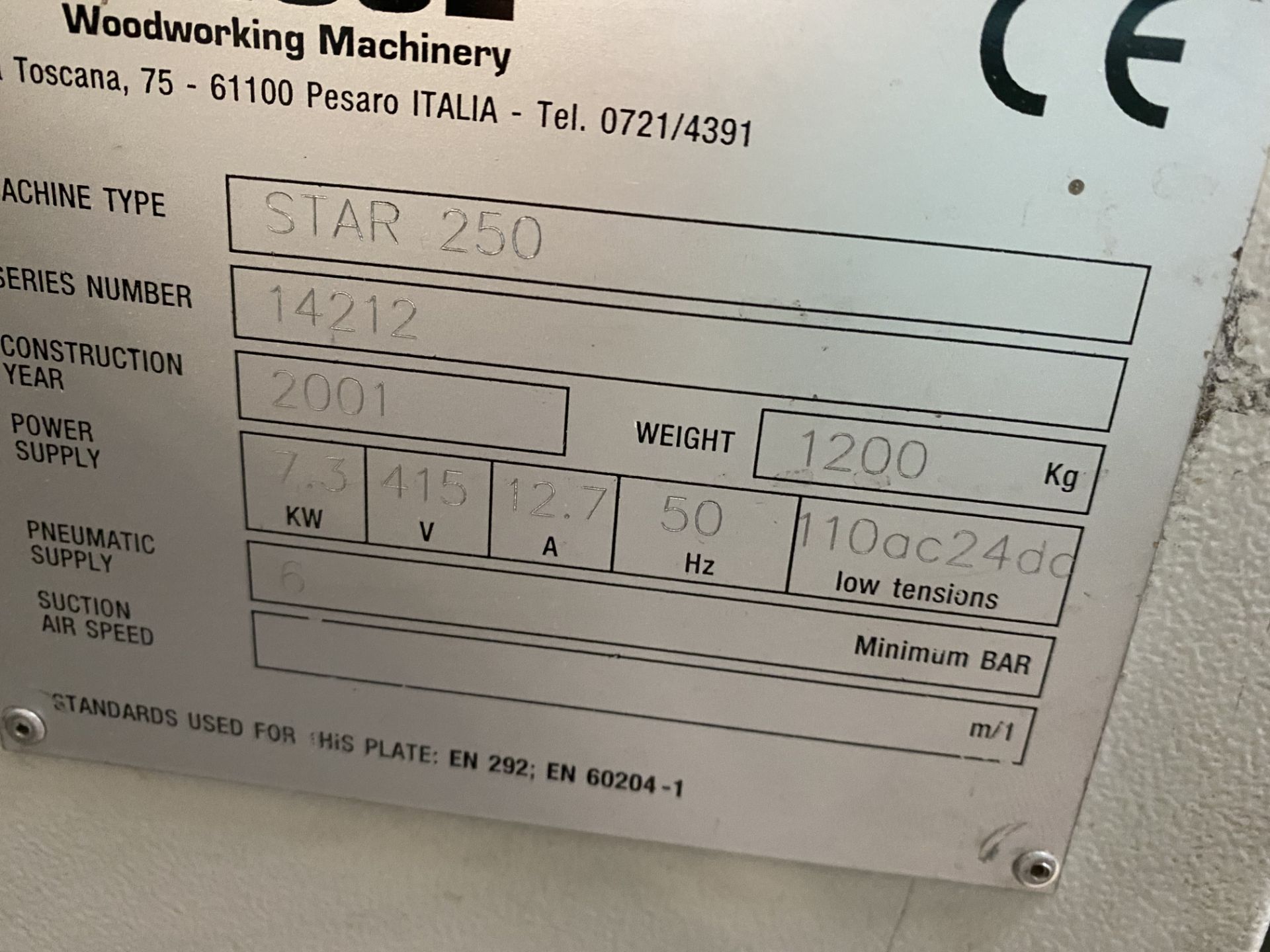 Biesse COMIL STAR 250 PACKAGING LINE, serial no. 141212, year of manufacture 2001, with in-feed belt - Image 9 of 10