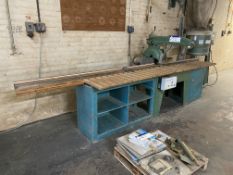 Wadkin Bursgreen PULLOVER CROSS CUT SAW, with timber workbench, approx. 3.8m longPlease read the