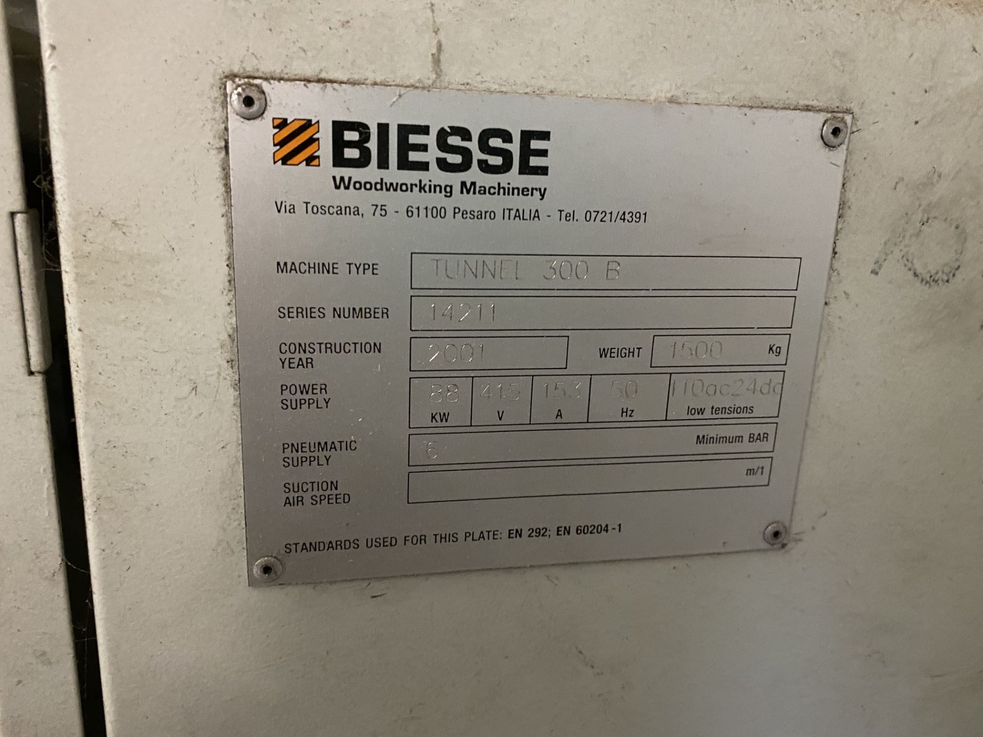 Biesse COMIL STAR 300B PACKING LINE, serial no. 14211, year of manufacture 2001, with in-feed belt - Image 8 of 8