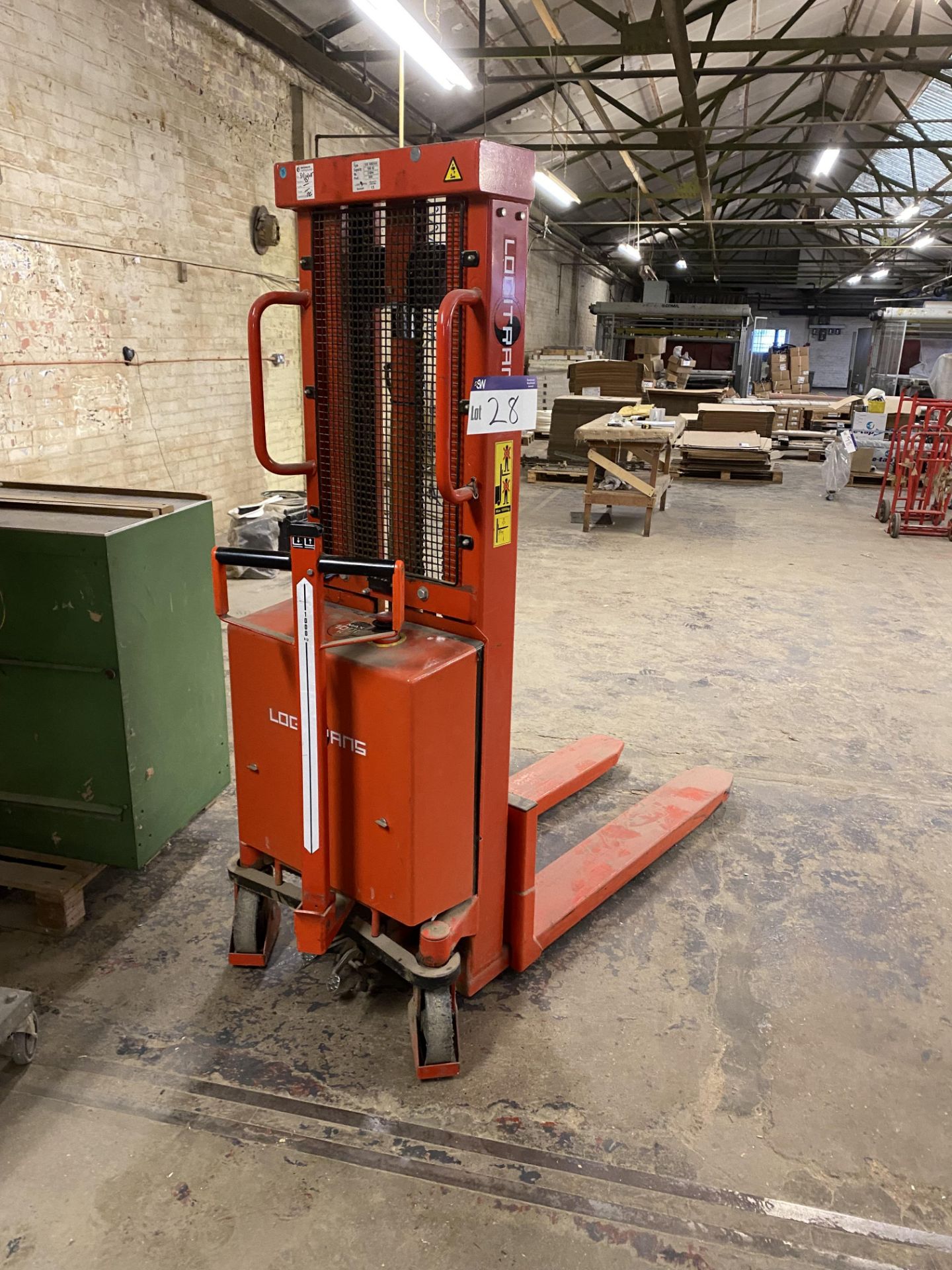 Logitrans EHS 1000/2450 1000kg ELECTRIC STACKER TRUCK, serial no. no. 016844, year of manufacture - Image 4 of 5