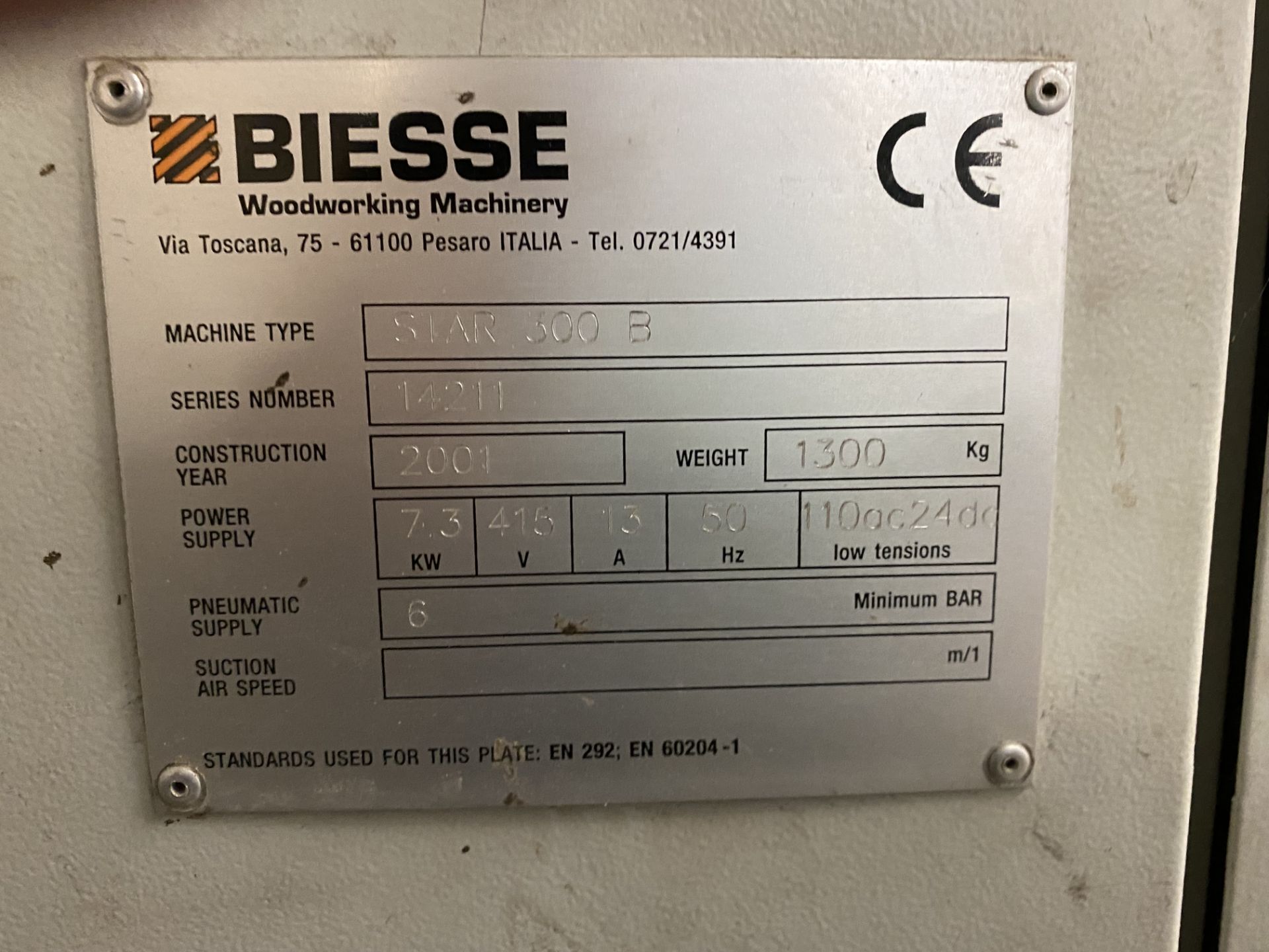 Biesse COMIL STAR 300B PACKING LINE, serial no. 14211, year of manufacture 2001, with in-feed belt - Image 7 of 8