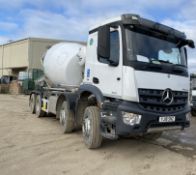 Mercedes Benz AROCS 3240 8x4 8m³ Concrete Mixer Truck, registration no. YJ18 SNZ, chassis no.