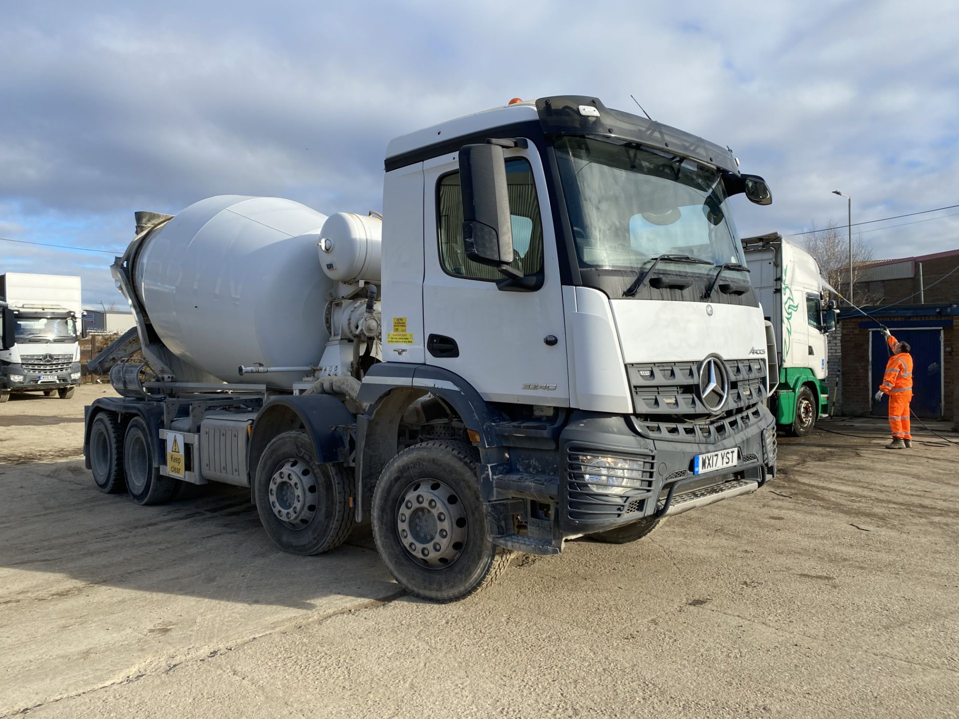 Mercedes Benz AROCS 3240 8x4 8m³ Concrete Mixer Truck, registration no. WX17 YST, chassis no. - Image 3 of 10