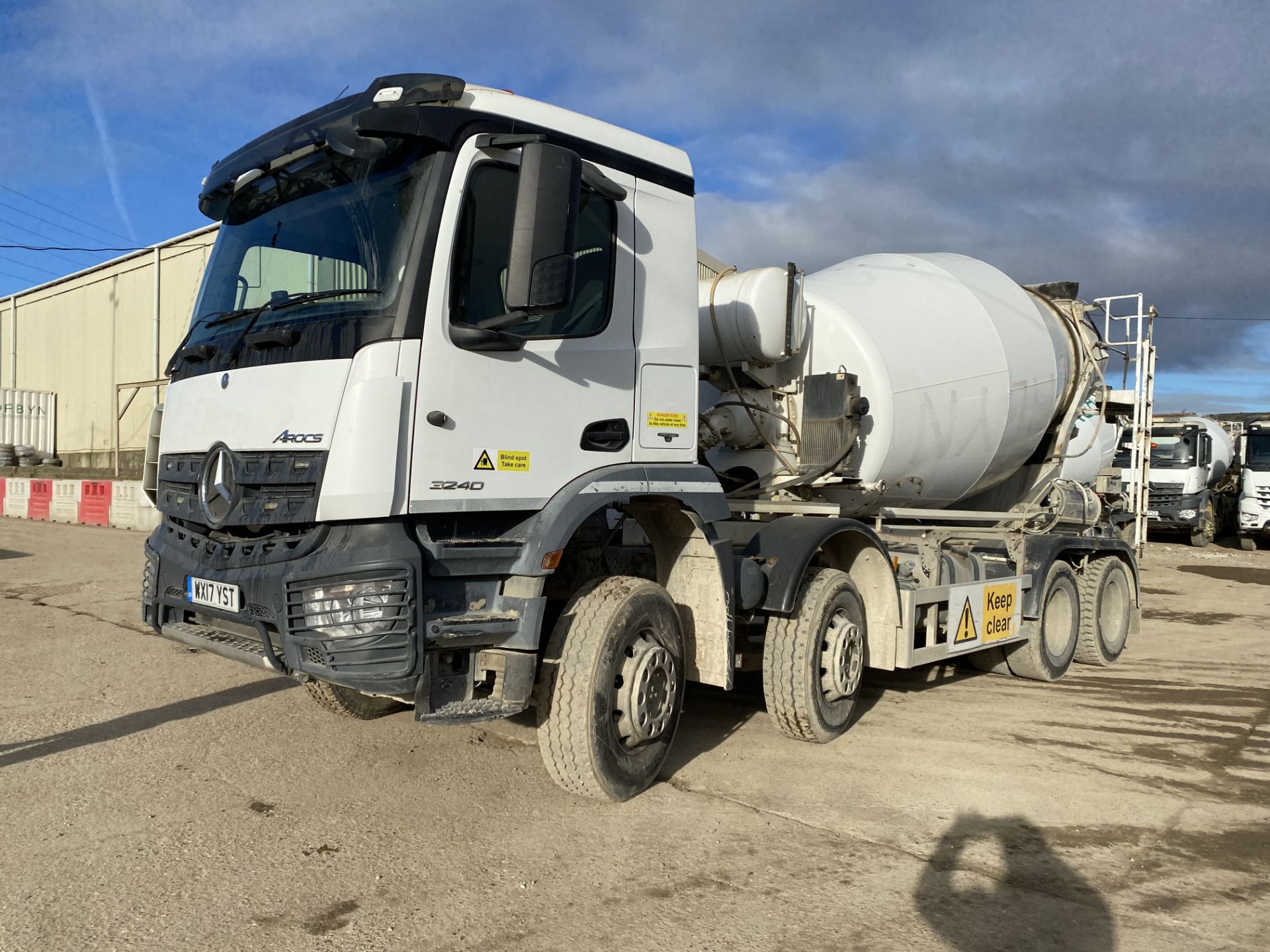 Mercedes Benz AROCS 3240 8x4 8m³ Concrete Mixer Truck, registration no. WX17 YST, chassis no.