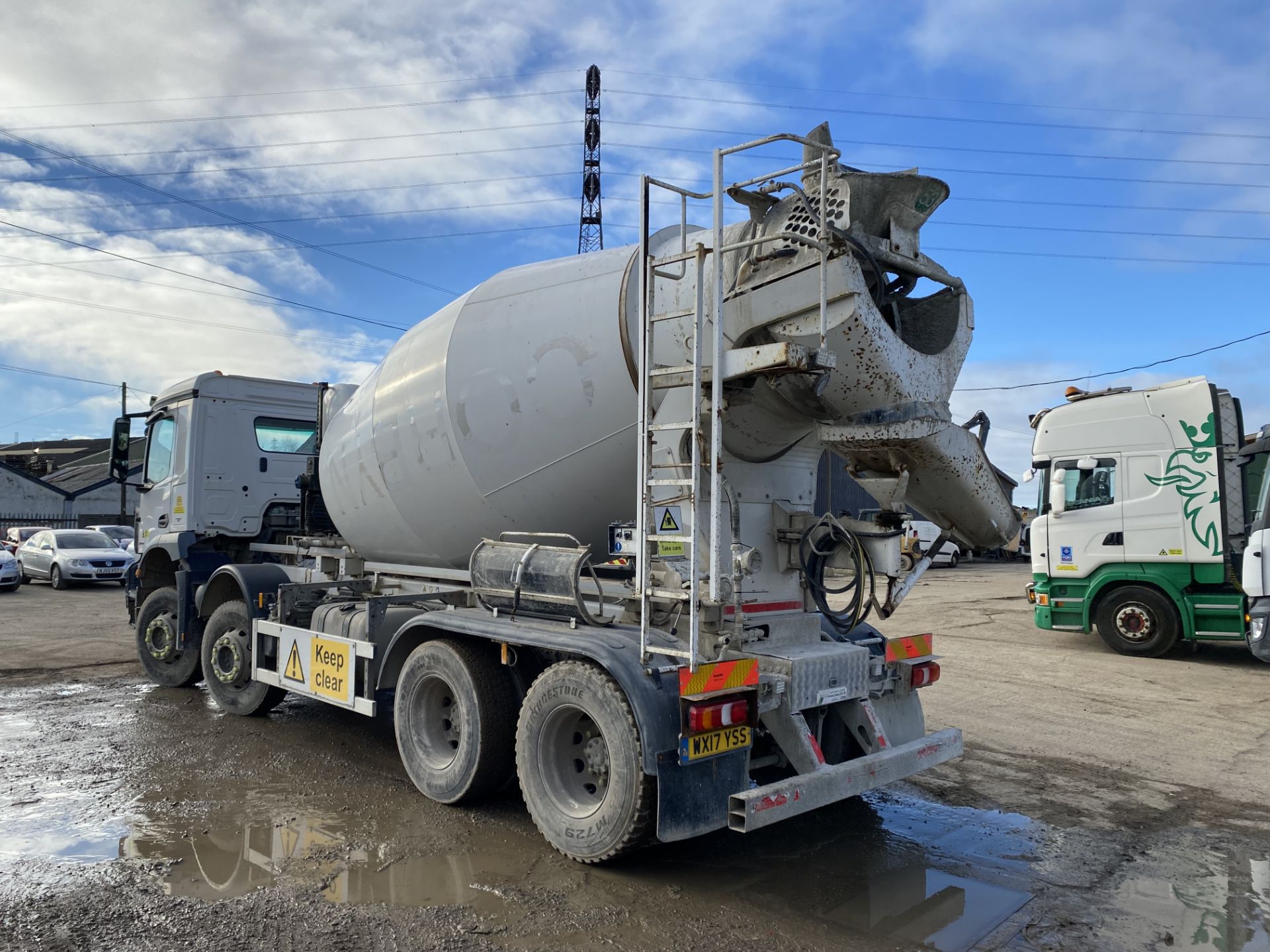 Mercedes Benz AROCS 3240 8x4 8m³ Concrete Mixer Truck, registration no. WX17 YSS, chassis no. - Image 4 of 10