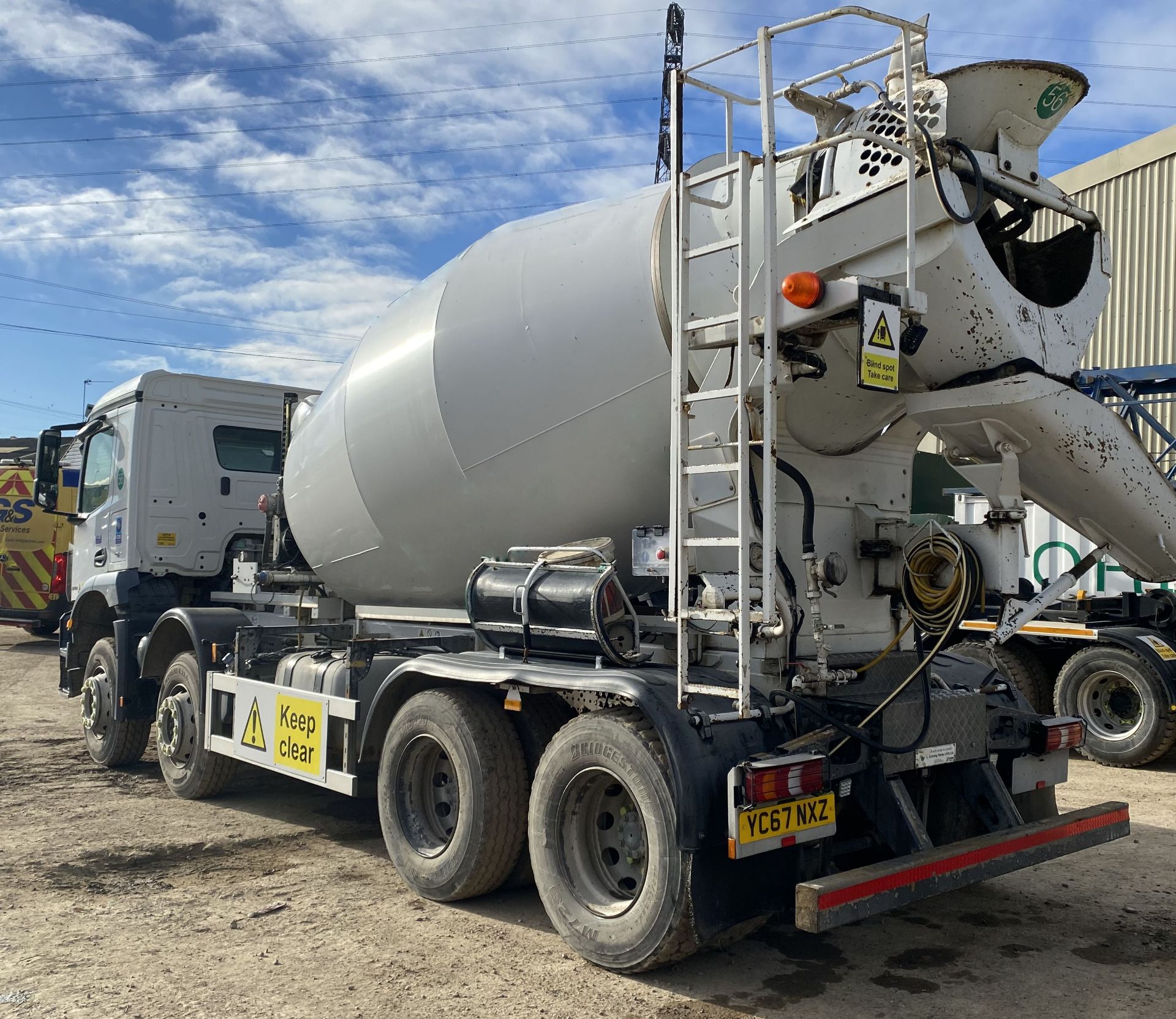 Mercedes Benz AROCS 3240 8x4 8m³ Concrete Mixer Truck, registration no. YC67 NXZ, chassis no; - Image 4 of 8