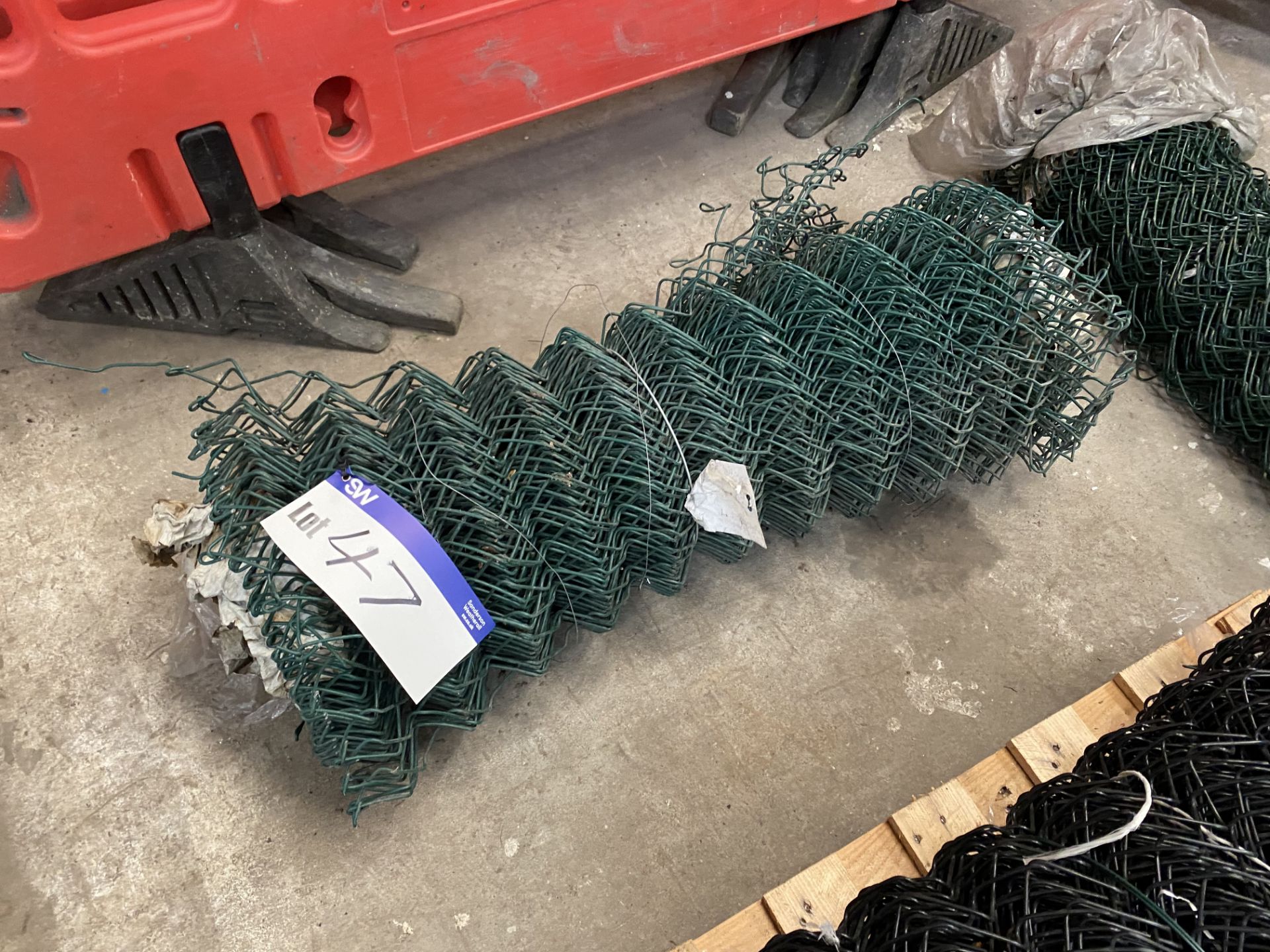 Plastic Coated Steel Chain Link Fencing, in one roll (no vat on hammer price on this lot - however