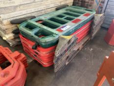 11 Plastic Barriers, with feet (no vat on hammer price on this lot - however vat is payable on