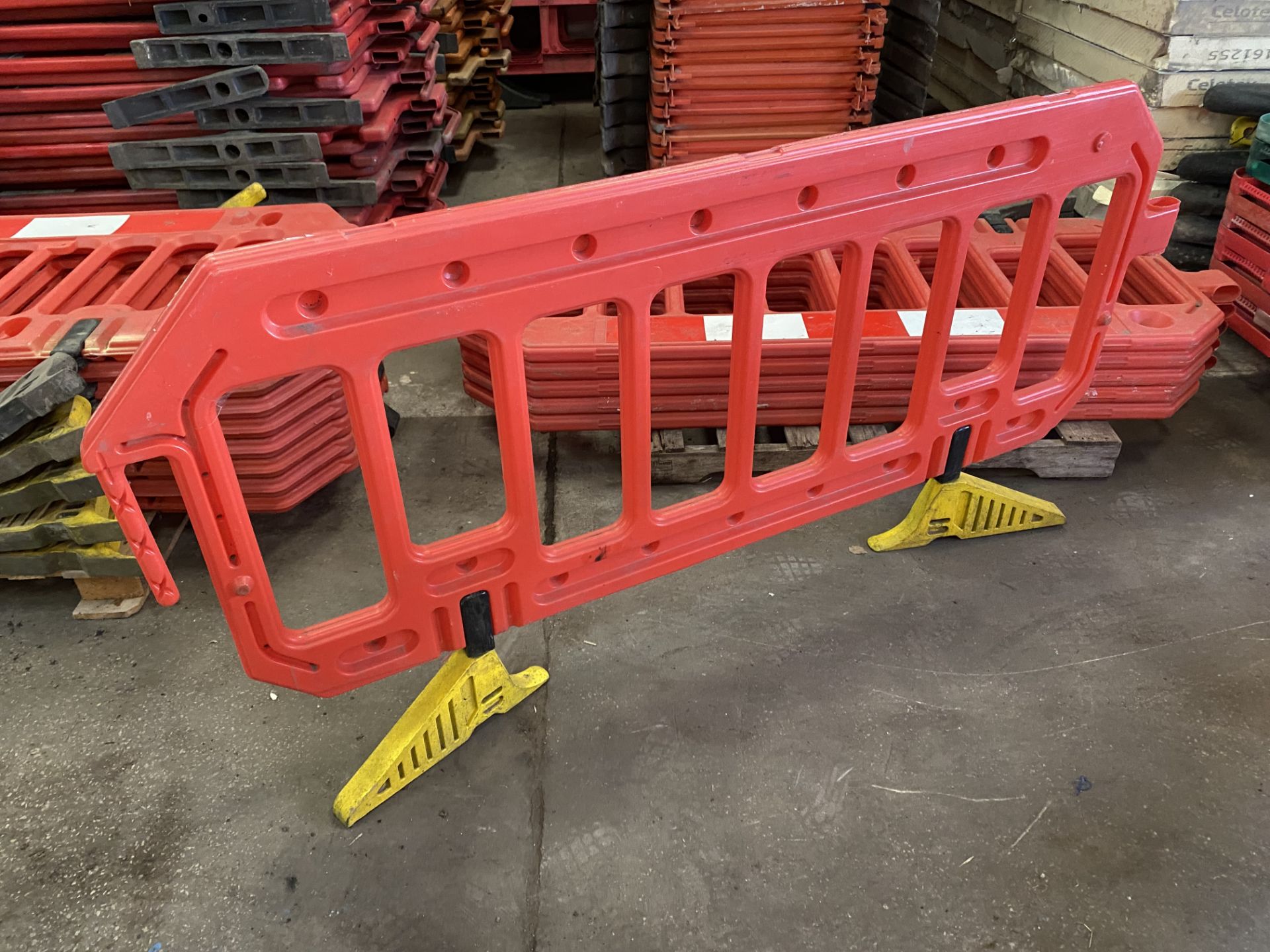 Six Plastic Barriers, with feet (no vat on hammer price on this lot - however vat is payable on - Image 3 of 3