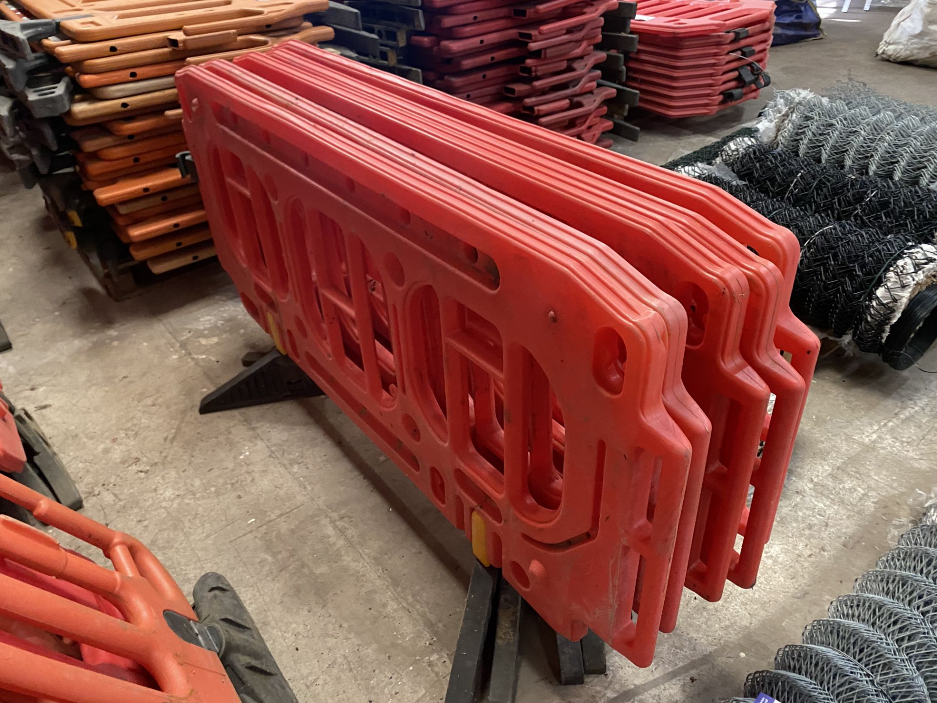 Five Plastic Barriers, with feet (no vat on hammer price on this lot - however vat is payable on - Image 2 of 2