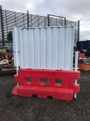 10 Water Filled Heavy Duty Fence Systems, Note, this lot (offered for sale by kind permission on