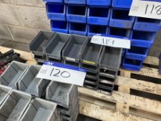 25 Plastic Stacking Boxes (no vat on hammer price on this lot - however vat is payable on buyers