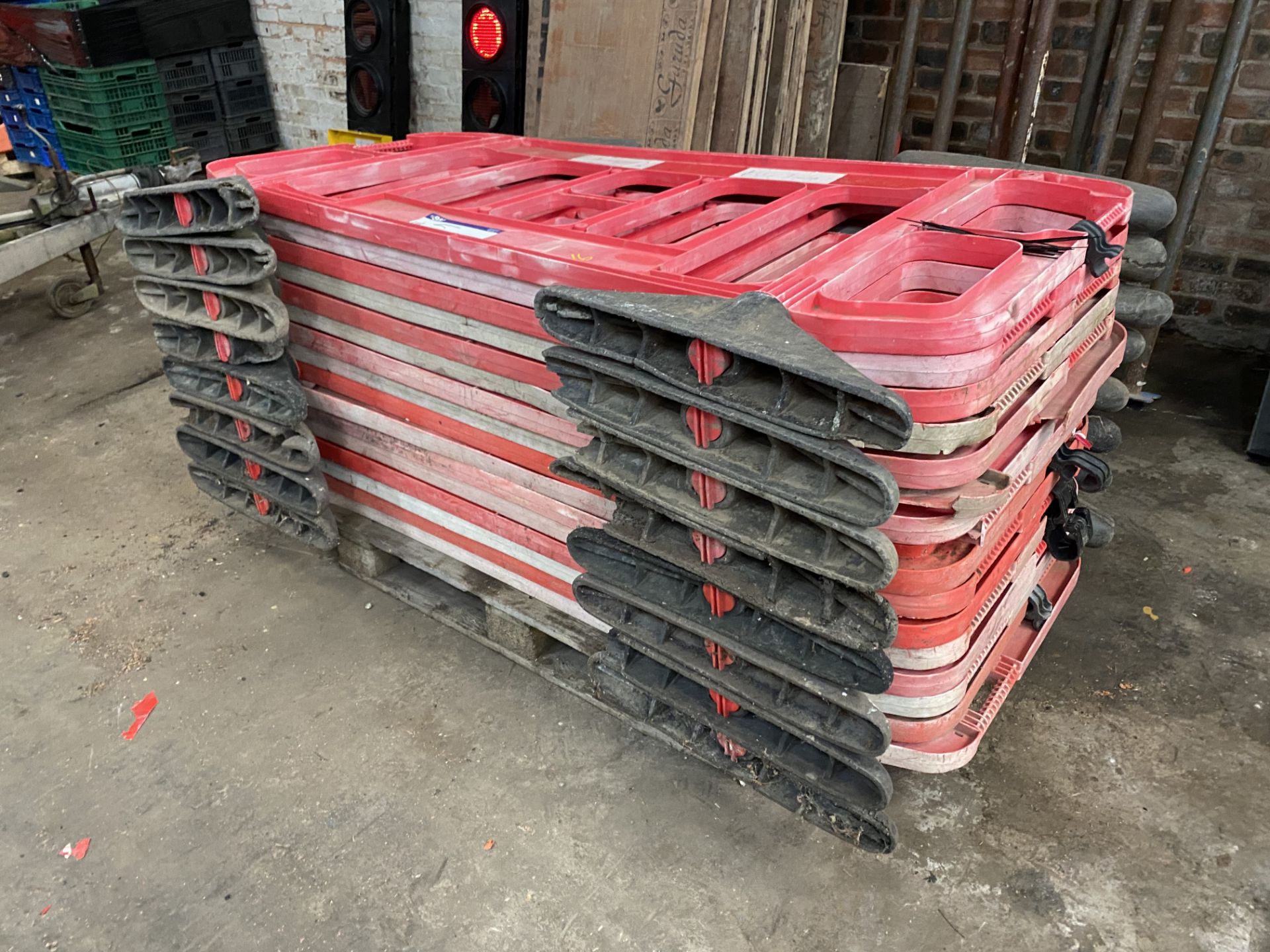 16 Titan One Piece Safety Barriers, each 1.92m wide (no vat on hammer price on this lot - however