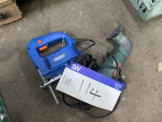 Portable Electric Jigsaw & Portable Sander, each 240V (no vat on hammer price on this lot -