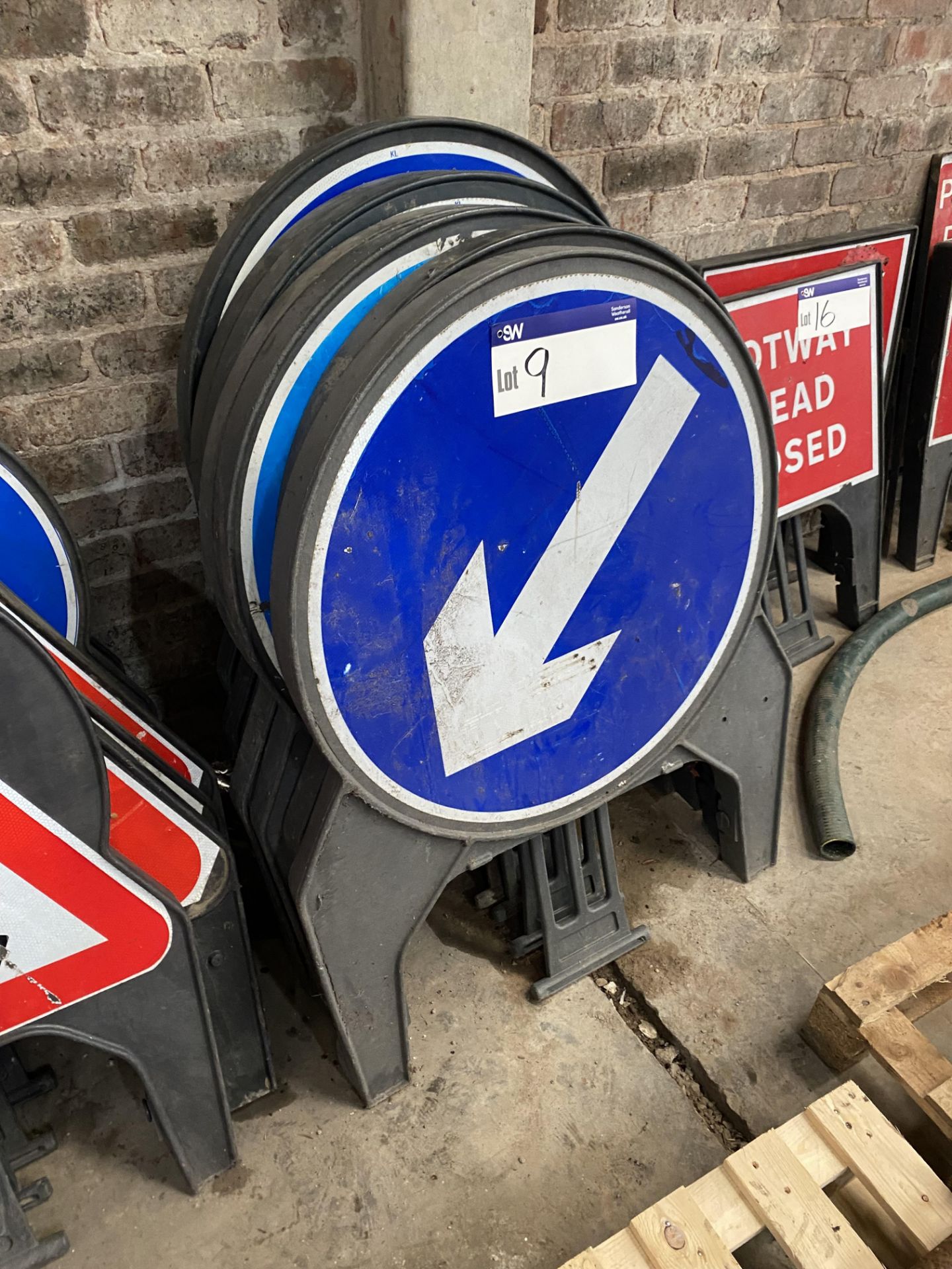 Seven Road Signs (no vat on hammer price on this lot - however vat is payable on buyers buyers