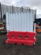 6 Water Filled Heavy Duty Fence Systems, Note, this lot (offered for sale by kind permission on