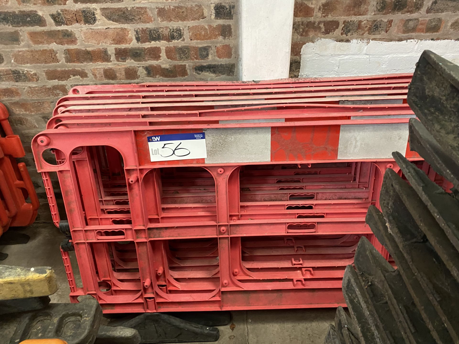 Eight Lightweight Plastic Barriers, with feet (no vat on hammer price on this lot - however vat is - Image 2 of 2