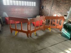 Four Plastic Barriers, with feet (no vat on hammer price on this lot - however vat is payable on