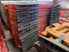 27 Plastic Barriers, with feet (no vat on hammer price on this lot - however vat is payable on