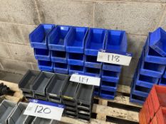 25 Plastic Stacking Boxes (no vat on hammer price on this lot - however vat is payable on buyers