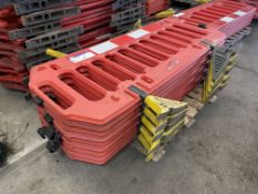 Nine Mainly Melba Swintex Plastic Barriers (no vat on hammer price on this lot - however vat is