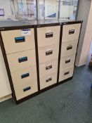 Three Metal Four Drawer Filing CabinetsPlease read the following important notes:- Collections