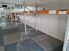 Six Bays of Boltless Steel Racking, grey and orange, approx. 2.5m x 3.5mPlease read the following