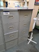 Three Silverline Metal Four Drawer Filing CabinetsPlease read the following important notes:-