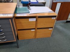 Two Light Oak Veneered Two Drawer PedestalsPlease read the following important notes:- Collections