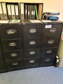 Three Black Metal Four Drawer Filing CabinetsPlease read the following important notes:- Collections