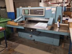 Wohlenberg 115 Guillotine, machine no. 3381-037, with MCS-2 TV controlsPlease read the following