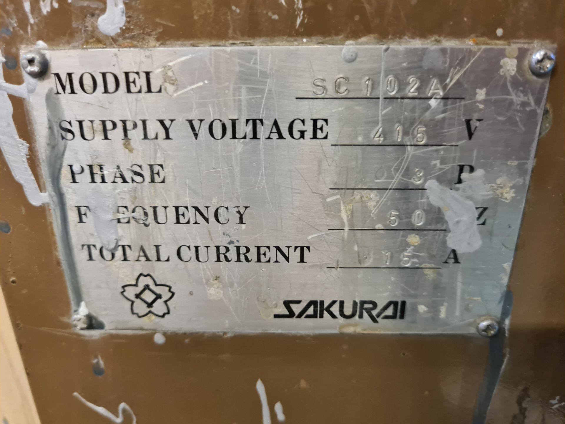 Sakurai Cylinder SC102A Screen Printing Machine, serial no. RTO17187, year of manufacture 1987, with - Image 10 of 10