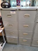 Three Silverline Metal Four Drawer Filing CabinetsPlease read the following important notes:-