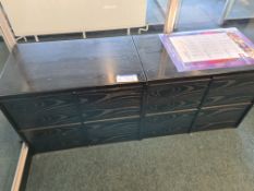 Two Black Wooden Four Drawer UnitsPlease read the following important notes:- Collections will not