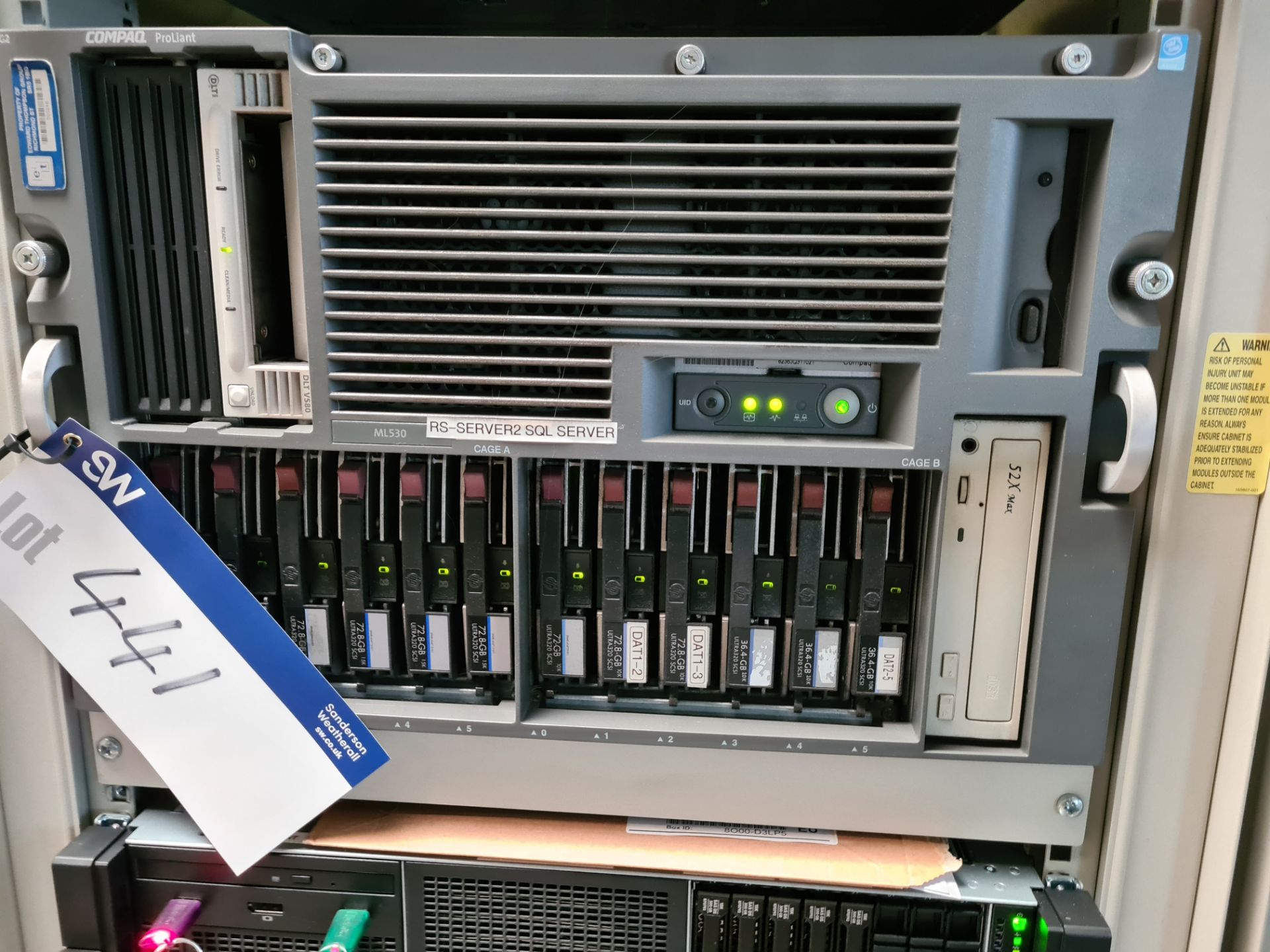 Compaq Proliant ML530 G2 Server, Intel Xeon CPU, 2.4GHz, 3.62Gb RamPlease read the following