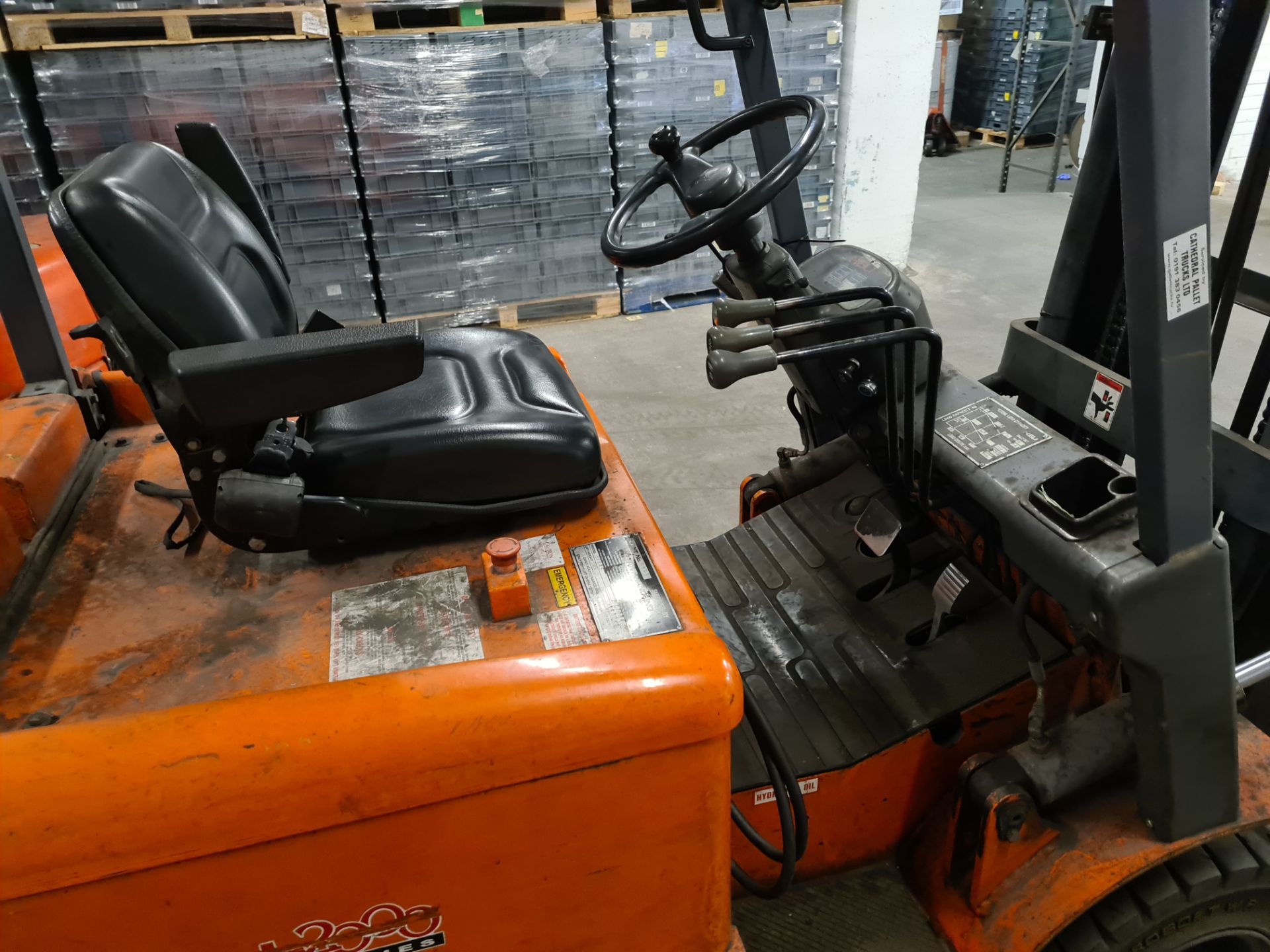 Heli HFB15 Electric Forklift, serial no. C7084, SWL 1500kg, lift height 3m, indicated hours 4667. - Image 3 of 6