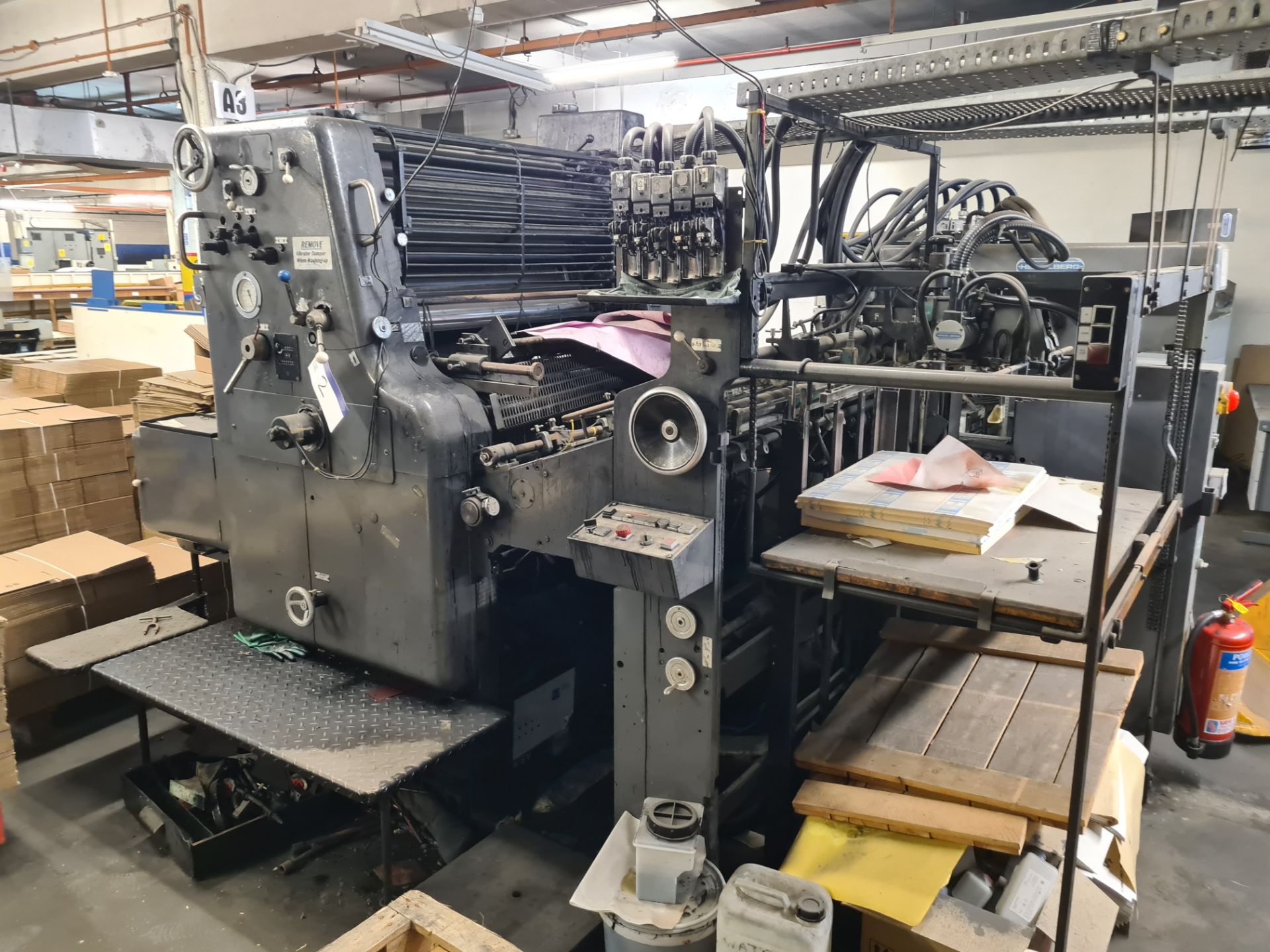 Heidelberg SORS Single Colour Offset Printing Press (modified for inkjet numbering)>, machine no. - Image 2 of 10