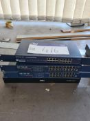 Four Various 16 Port Switch Panels, Including Netgear and DellPlease read the following important