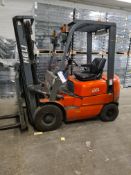 Heli HFD15 Diesel Forklift, serial no. H7433, SWL 1500kg, lift height 4.5m, hours unknown. (