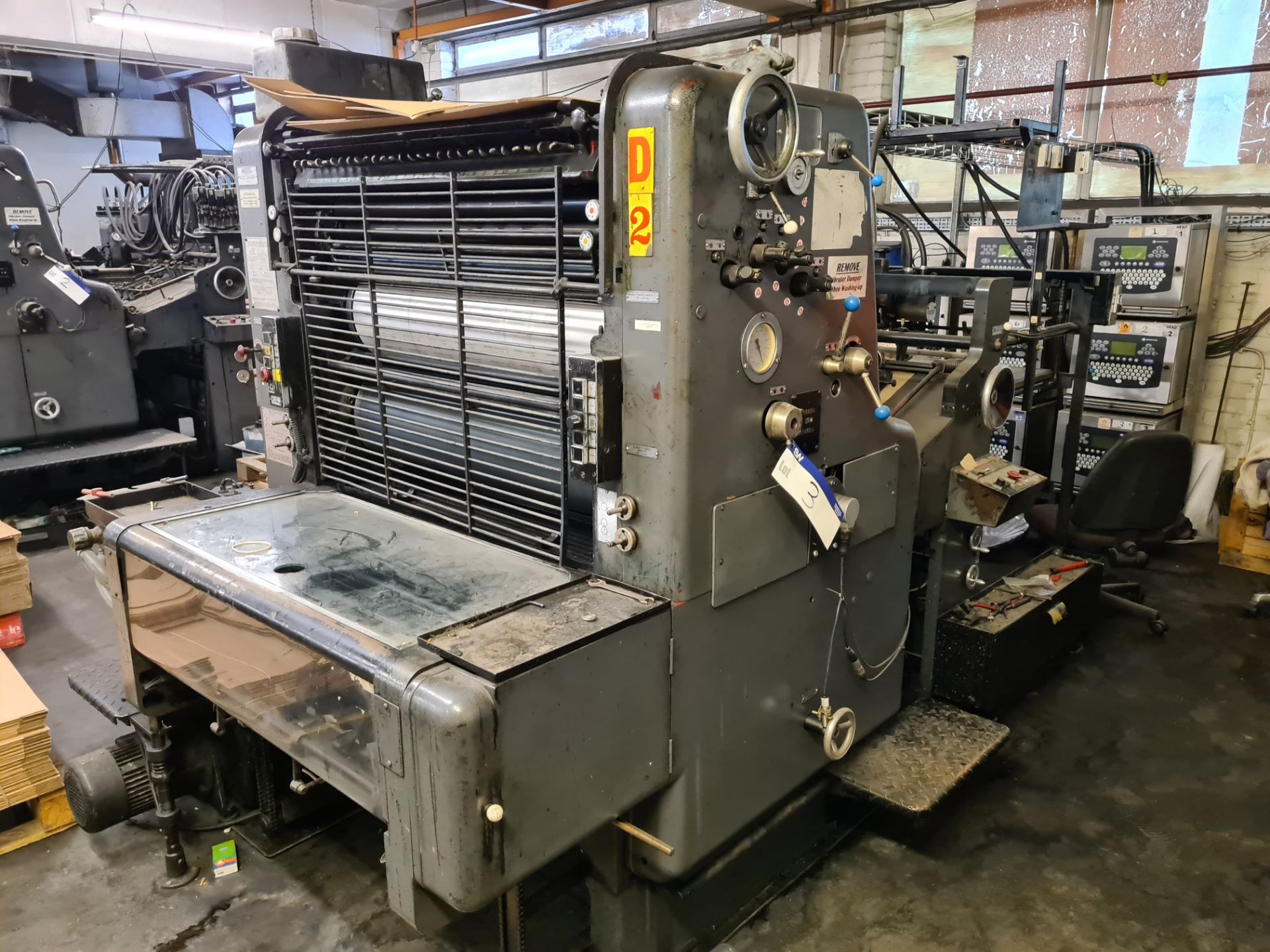 Heidelberg SORD Single Colour Offset Printing Press (modified for inkjet numbering), machine no.
