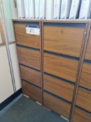 Two Light Oak Veneered Three Drawer Filing CabinetsPlease read the following important notes:-