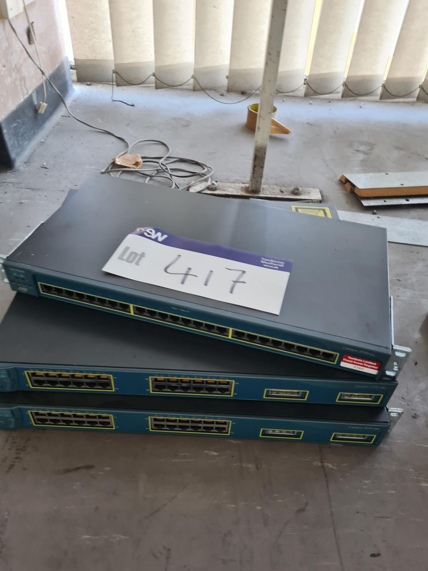 Two Cisco Systems Catalyst 3550 24 Port Switchs and One Cisco Systems Catalyst 2950 24 Port