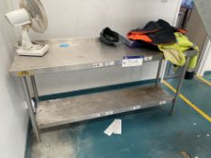 Stainless Steel Two Tier Bench, approx. 1.8m x 600mmPlease read the following important notes:-