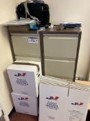 Two Bisley Four Drawer Steel Filing Cabinet (excluding contents)Please read the following